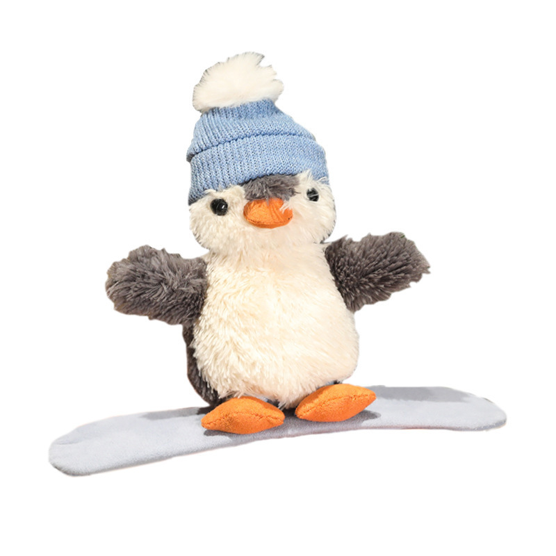 JC 楽しいピーナッツペンギン人形スケートボードスカーフペンギンぬいぐるみ子供のギフトなだめる人形ペンダントバッチ|undefined