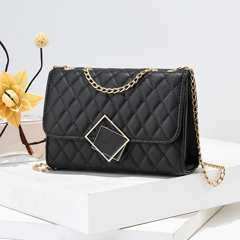 Damen 2024 Neue Lingge Kette Instagram Eine Schulter Crossbody Kleine Duftende Wind Student Vielseitige Mini Telefon Tasche_voghion.com