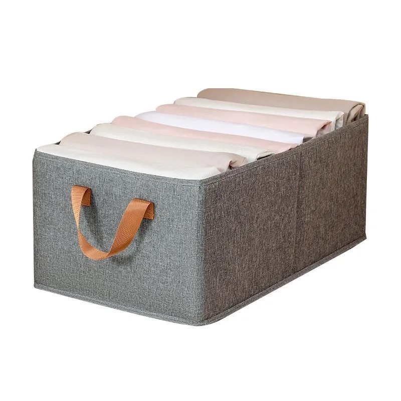 Caja de almacenamiento de ropa plegable gruesa tipo cajón armario estratificado caja de clasificación de ropa gran tela pantalón cesta de almacenamiento
