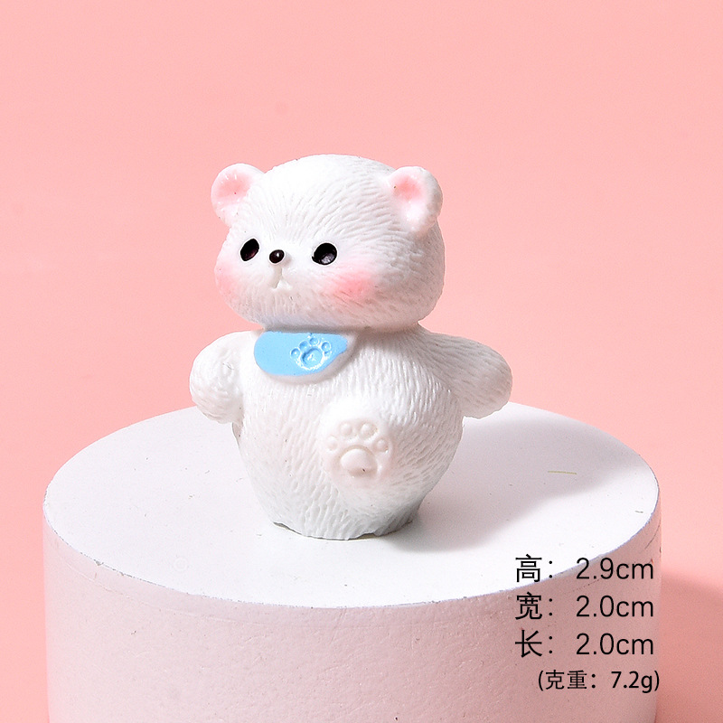漫画かわいいシミュレーションカップルよだれかけクマデスクトップ装飾品ドールハウスミニデスクトップ diy 装飾アクセサリー