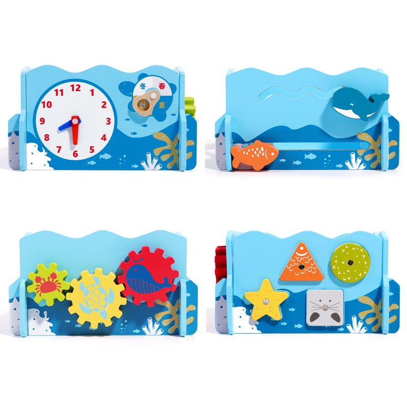 Children's kindergarten Enlightenment Wooden Five Magnetic Fishing…