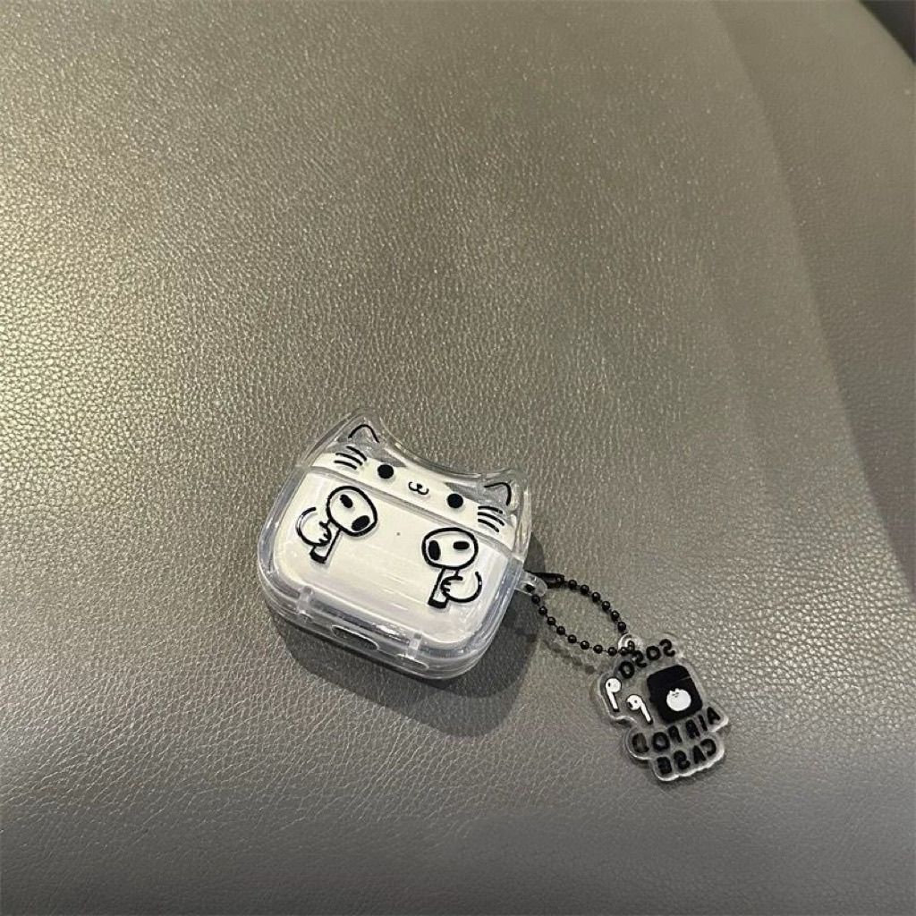 Música para gatos para Apple AirPodspro3 / 2 estuche de auriculares AirPods4 generación estuche de protección Bluetooth5