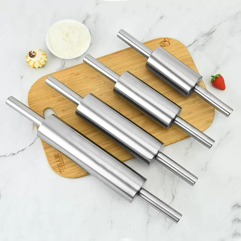 厂家批发 不锈钢面粉棍擀面杖面粉棍压面擀面杖家用烘焙厨房工具
