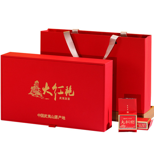 Wuyi Rock Tea Special Grade Da Hong Pao High-end Tea Gift Box, a gift for giving, featuring Rougui Oolong Tea and Black Tea, wholesale.