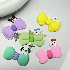 三丽鸥蝴蝶结软胶配饰 PVC手机壳鞋子收纳盒车载包包装饰贴片批发