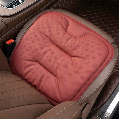 Cross-Border New Model Car Seat Seat cushion, seat cover - perforated-leather-volcanic-red-front-seat-cushion-single