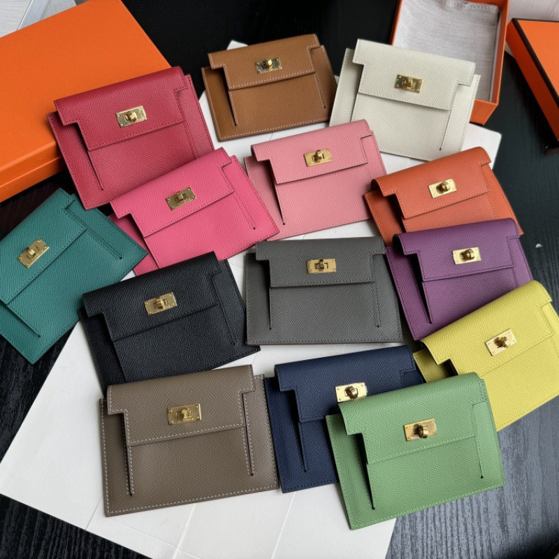 Ep Palm Print Cowhide Genuine Leather Kelly Wallet Card Holder H Wallet Lock Buckle Pocket Card Holder Coin Purse Genuine Leather Cowhide Ep Palm Print Cowhide Genuine Leather Kelly Wallet Card Holder H Wallet Lock Buckle Pocket Card Holder Coin Purse Genuine Leather Cowhide