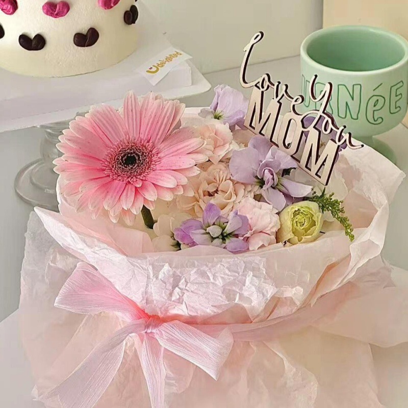 2025 Mother's Day Wooden Mom I Love Mom Cake Decoration Insert Sydney Paper Bouquet Border Baking Decoration 2025 Mother's Day Wooden Mom I Love Mom Cake Decoration Insert Sydney Paper Bouquet Border Baking Decoration
