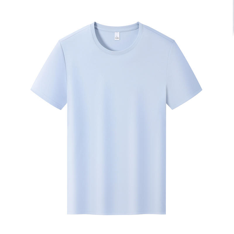 Comercio exterior europeo y americano camiseta de algodón de hielo logotipo impreso personalizado camiseta publicitaria de cuello redondo personalizada manga corta personalizada