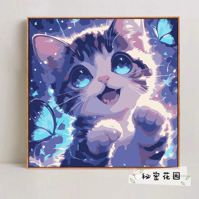 宮崎駿デジタル油絵DIY手描きぬりえ夏目友人帳ポニョ二次元アクリル画インスタ風|undefined