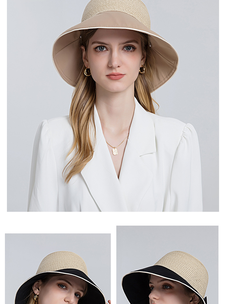 Fashion Fisherman Hat Female Summer Bow Sun Straw Hat Female display picture 3