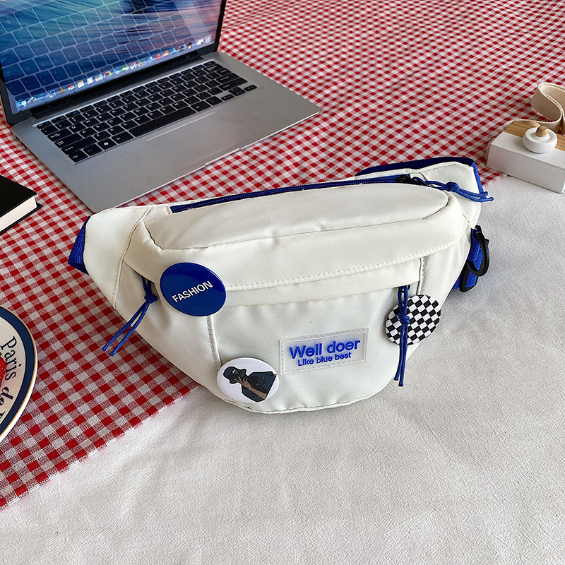 Marca de moda bolso de pecho japonés de los hombres ins bolso de hombro simple bolso de la cintura mochila bolso de hombro pequeño bolso de mensajero de estudiante simple de las mujeres