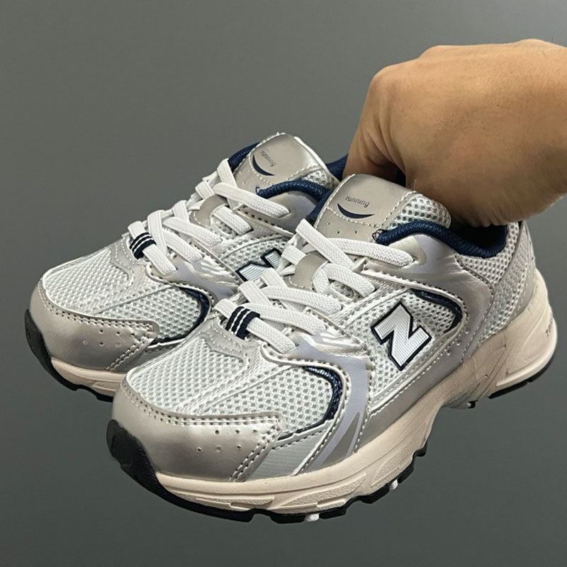 530 Children's Elastic Band Sneakers 2025 Autumn New Style Boys' and Girls' Retro Dad Shoes Wholesale Children's Shoes