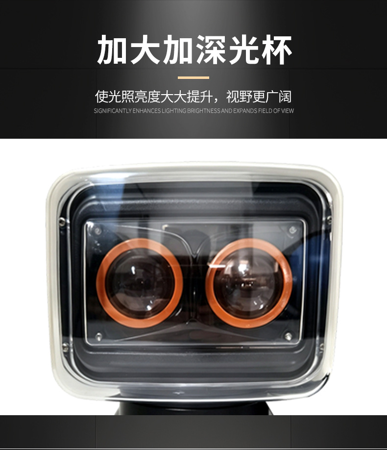 Car-mounted LED spotlight, mini square car searchlight, external spotlight, electric vehicle headlight, inspection light