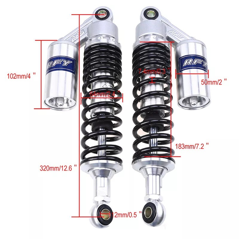 12.5 Inch 320mm Shock Absorber for Front and Rear 125Cc Cooler Atv Tao Island Four Wheels