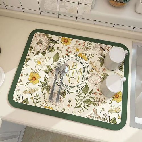 Special-purpose drainage mat kitchen diatomaceous earth anti-slip water-absorbent mat desktop high-temperature resistant anti-scald heat-insulating mat