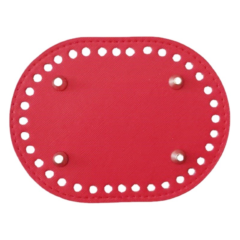 diy elegant woven bag bottom cross pattern leather base 14.5 * 11cm handmade bag accessories in stock wholesale