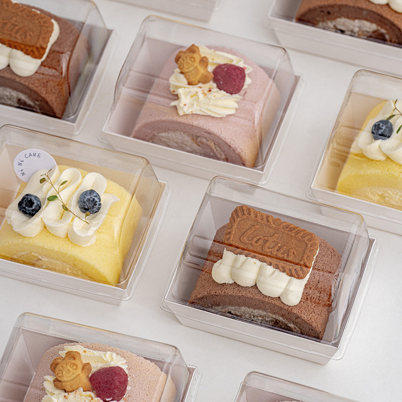 Quilt Roll Packing Box Net Celebrated Cake Roll Towel Roll Box Mu Si Cut Dessert Box Cut Cake Packaging Box