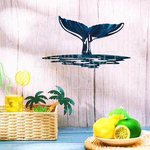 Cross-border ocean whale tail creative Beach ocean theme indoor and outdoor wall decoration Amazon temu hot sale