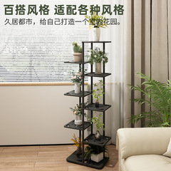 新型多層創意軽豪華花架客間床置き式多層鉄芸花架室内緑羅花架物置棚