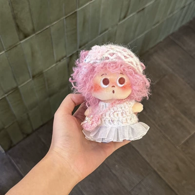 Pluş açarlıqlar: Toy Accessory - white-knitted-tulle-skirt-pink-explosion-pendant