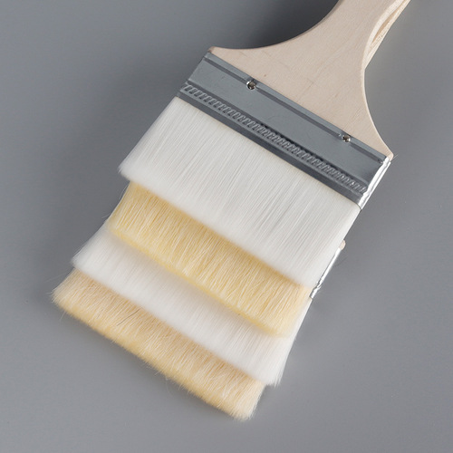 Brush wool soft bristles non-shedding wholesale barbecue brush latex paint water-based paint household 2-inch wooden handle wool brush