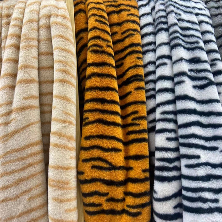 10mm pequeño conejo patrón de tigre colorido leopardo patrón idea amor impreso franela ropa zapatos y sombreros bufanda PET felpa paño
