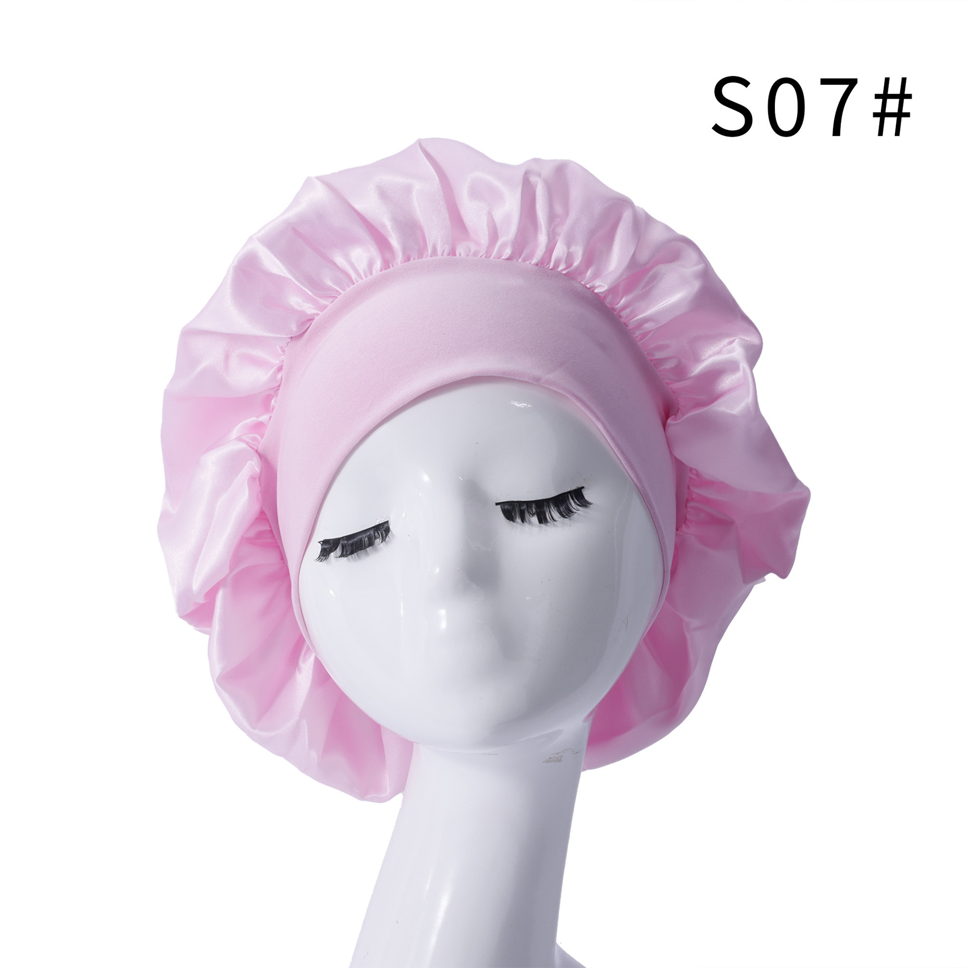 Europa y América clásica sombrero de baño de color sólido adulto transfronterizo moda transfronterizo satén amplio sombrero de dormir damas quimioterapia cuidado del cabello