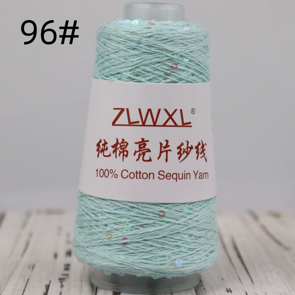 С Sequин хлопчатобумажная пряжа (ZLWXL) 50 г моток, 400 м, нашивочные стразы