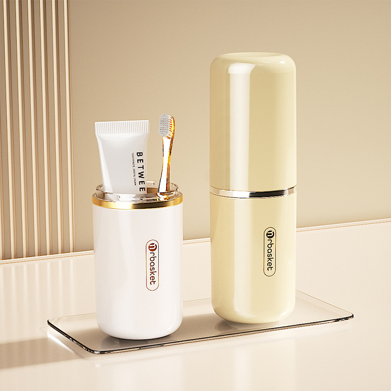 Taza de lavado de viaje caja de almacenamiento de cepillo de dientes enjuague bucal Taza bolsa de lavado portátil hombres y mujeres viaje de negocios traje de Lavado y cuidado suministros de viaje
