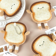 かわいい日系トーストぬいぐるみ財布創意スライスパンスト学生イヤホンコイン収納バッグ卸売り