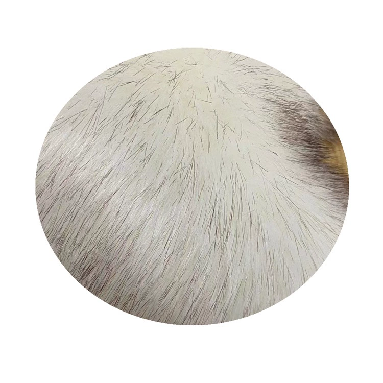 Высокоquality mimic fox hair tadpole hair белая окрашенная длинная плюшевая искусственная пушистаяImitation fur ткань одежды