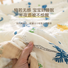 棉紗布浴巾嬰兒卡通印花兒童蓋毯寶寶新生兒童被六層泡泡紗包被