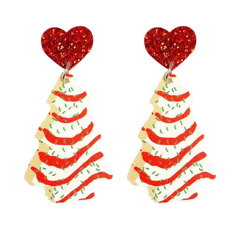 欧米のファッションのアクリルのクリスマスツリーのイヤリングの多彩なクリスマスツリーのイヤリングのクリスマスツリーのイヤリングのイヤリングの祝日の美しい女子学生|undefined