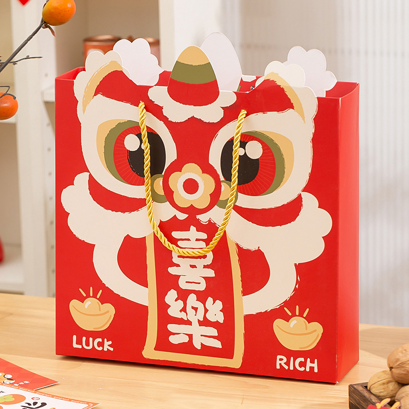 新年礼盒龙年包装抽屉式糕点蛋黄酥打包盒伴手礼曲奇烘焙包装空盒