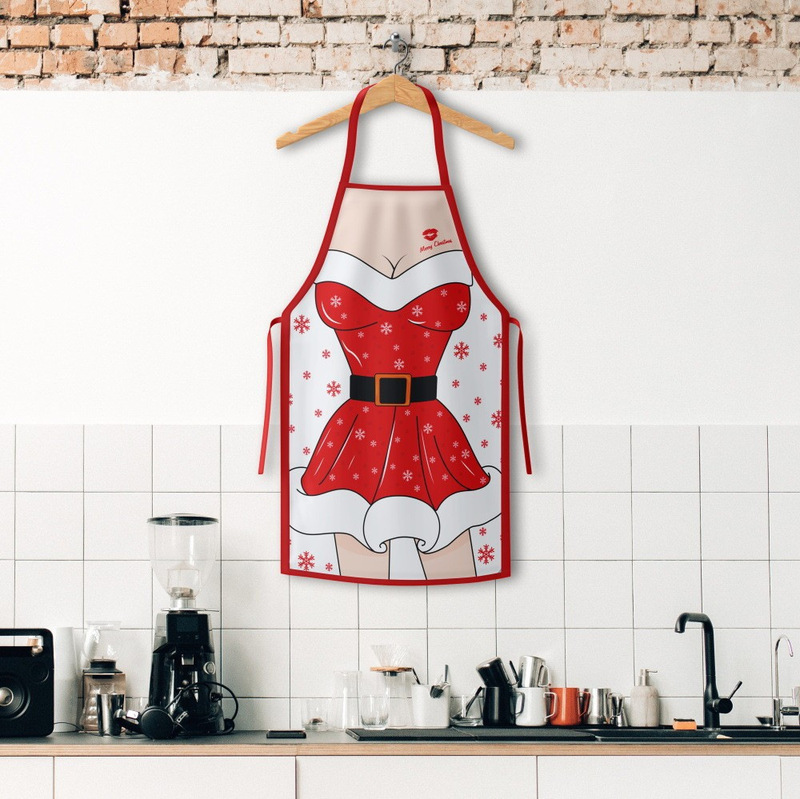 新しいクリスマスエプロングリーン奇サンタクロースの家庭用キッチンエプロンクリスマス装飾用品卸売り|undefined
