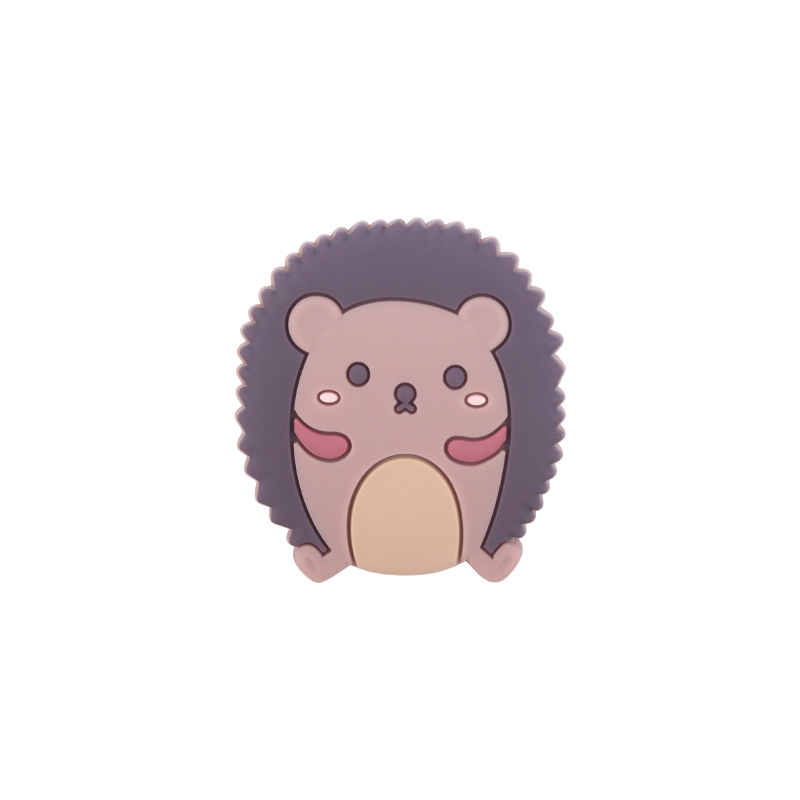 Nuevo bebé de la historieta silicona erizo pequeño mordedor bebé DIY creativo chupete cadena pulsera accesorios juguete