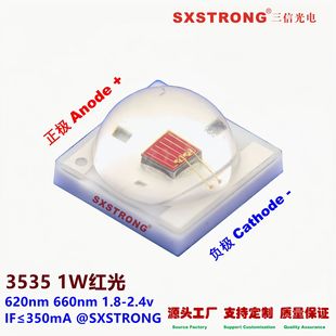 Manufacturers Wholesale 1W Red Light 660Nm High Power Led Patch Lamp Beads Plant Growth Light Photon Physiotherapy Beauty Lamp