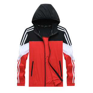 Outdoor Sun Protection Clothing for Men, Ultra-Thin Breathable Jacket, Lightweight Outdoor Shirt, Fishing Clothing, Summer Skin Windbreaker, Three Stripes
