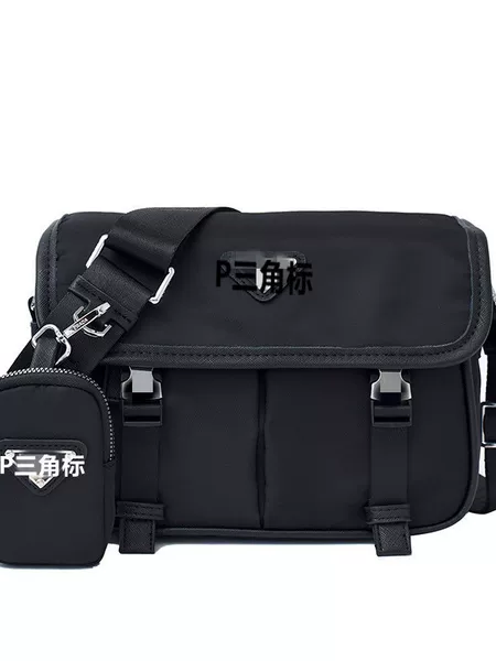 Cross-Border Mailer Nylon Casual Bag for Men and Women, Crossbody Shoulder Bag Two-Piece Set, Popular Item, One-Piece Dropshipping Crossbody Bag for Men, Ins Style