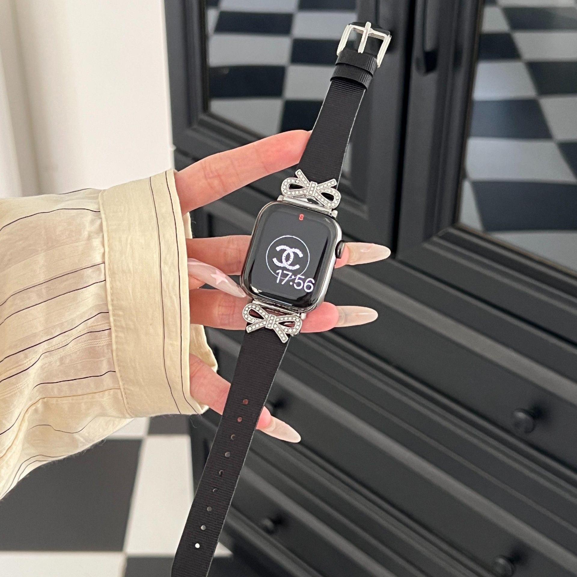 Adecuado para Apple Watch Correa applewatch678 de las mujeres se reloj Correa S8 nuevo avanzado metal cuero