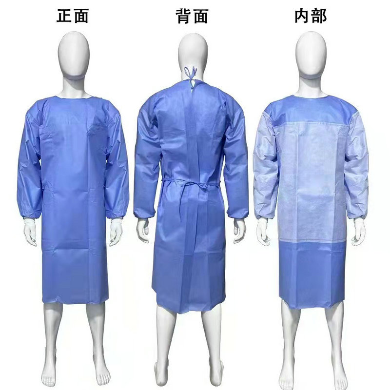 一次性无纺布隔离衣SMS加厚防护工作服45g手术隔离衣服