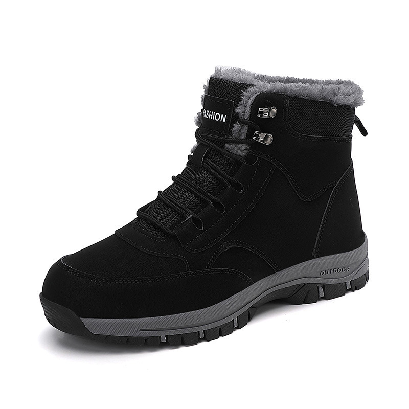 Directly from the Manufacturer, Cross-Border Hot-Selling Winter Couple's High-Top Cotton Shoes for Men and Women, with Added Fleece and Thickened Lining, Waterproof Snow Boots for the Elderly Directly from the Manufacturer, Cross-Border Hot-Selling Winter Couple's High-Top Cotton Shoes for Men and Women, with Added Fleece and Thickened Lining, Waterproof Snow Boots for the Elderly