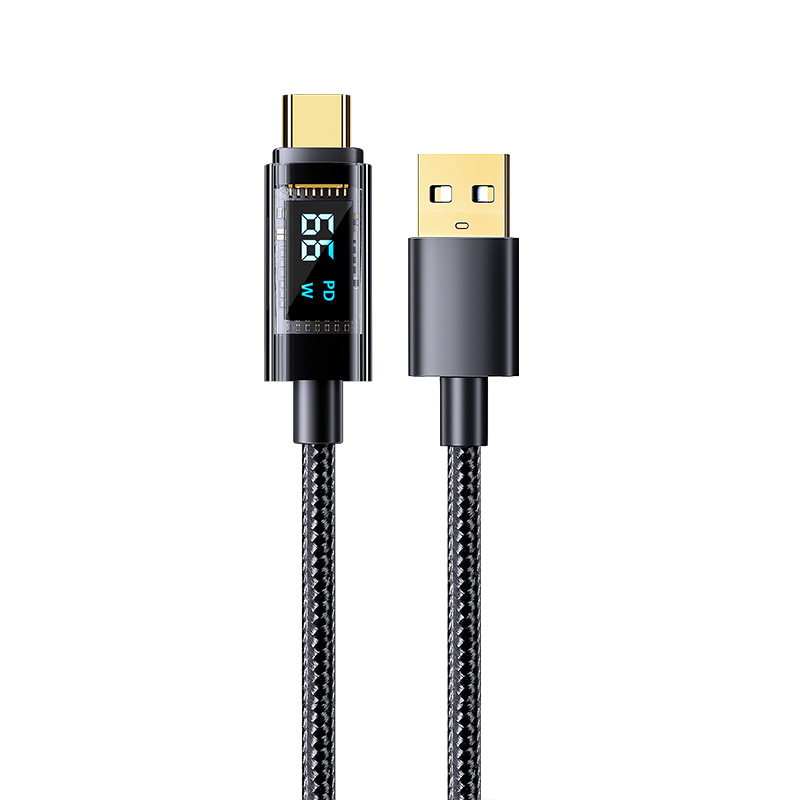 Cable de Datos Transparente de Carga Rápida 100W 30W 6A PD Type-C Tejido image 8