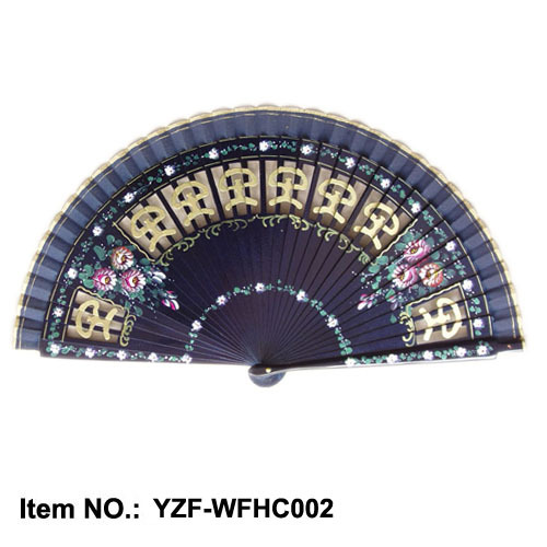 En stock fácil apertura y cierre de ventilador de madera ventilador de baile cheongsam ventilador de rendimiento de doble cara ventilador de madera pintado a mano español lote mixto no es opcional