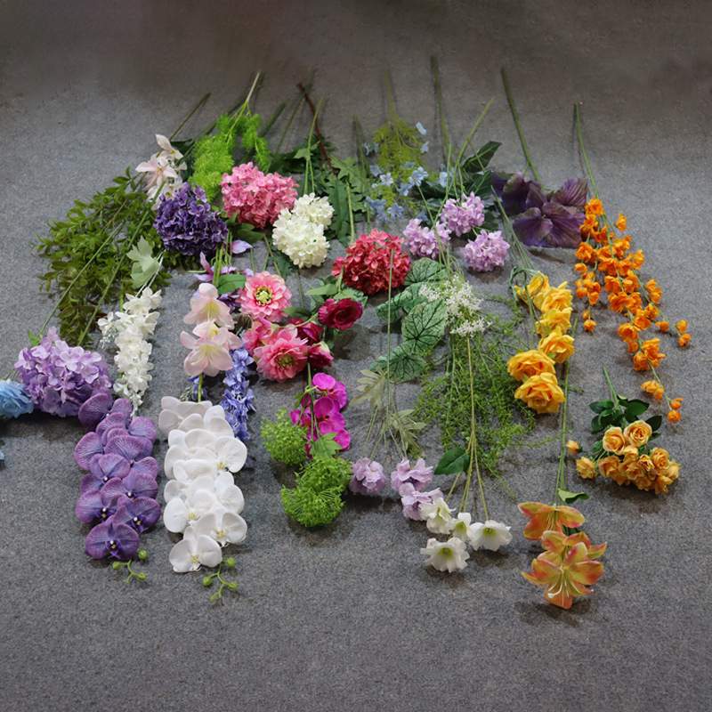 莫奈花园风仿真花造景绢花商场美陈道具拍照打卡橱窗摆设花路引花