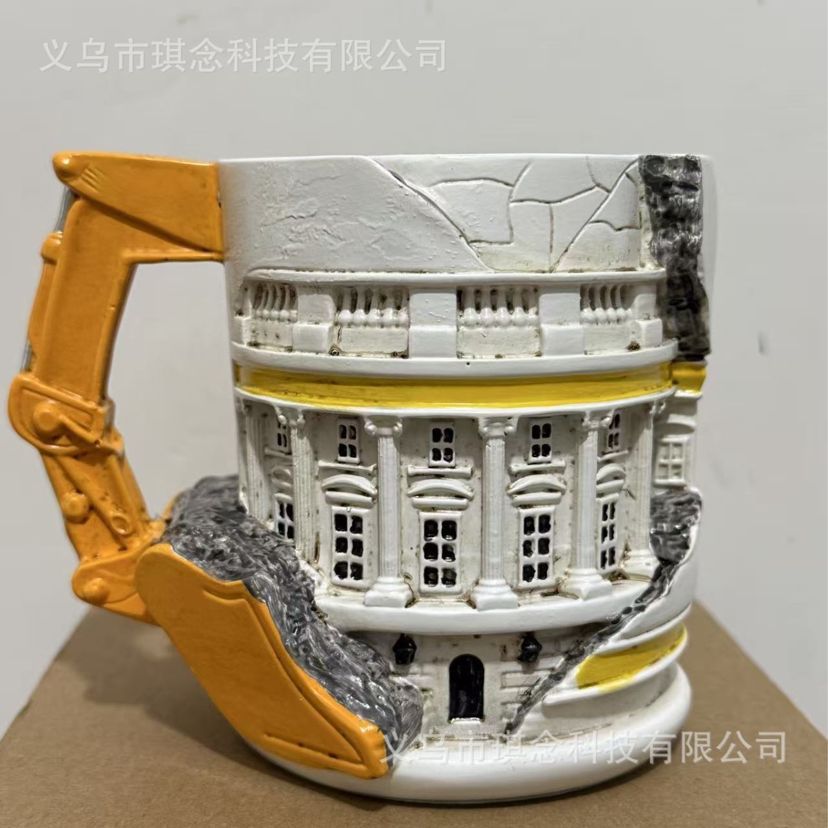 Taza de motor de explosión transfronteriza, taza de café, portalápices, artesanías de resina creativa, adornos de taza de agua, adornos