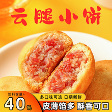云南特色老滇式云腿酥皮宣威火腿月饼咸甜味小饼中式糕点心