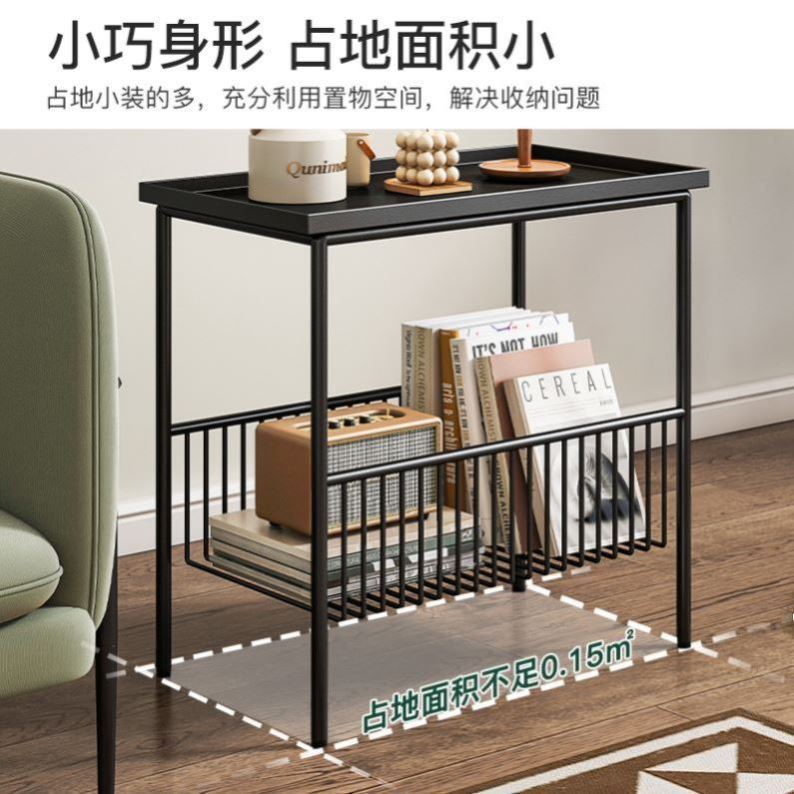 Iron Bedside Table Italian Minimalist Ins Style Storage Small Coffee Table Design Sense Side Table Long Shelf