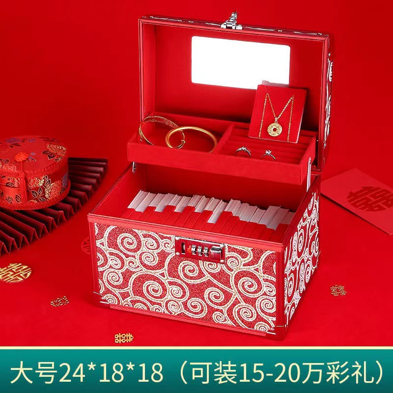 Estuche de cosméticos de aleación de aluminio, juego portátil de una sola pieza de gran capacidad de doble capa con caja de almacenamiento de espejo, bloqueo de contraseña, bolsa de cosméticos